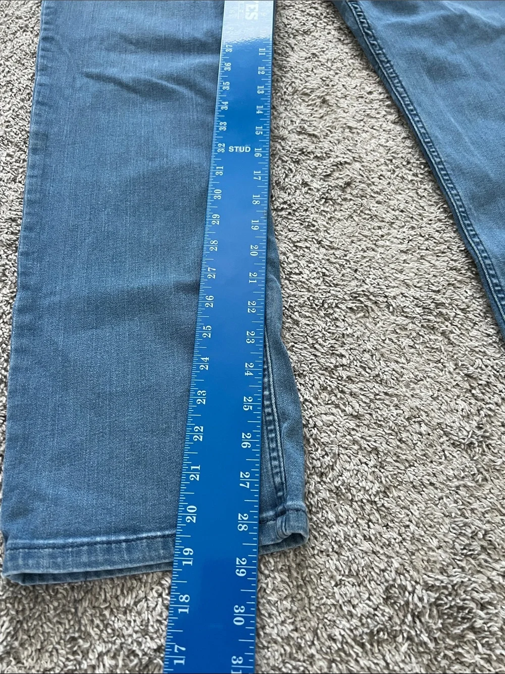 Jachs New York Men's Lyocell-Blend Medium Blue Straight Stretch Jeans Size 36/30
